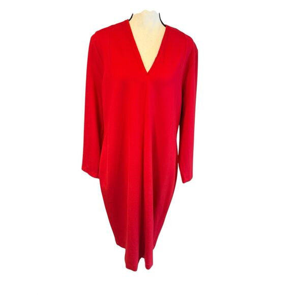 Escada Dzanna V-neck Red Dress - Picture 2 of 12